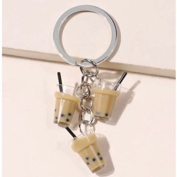 Triple Bubble Tea Keychain - Picture 1 of 4